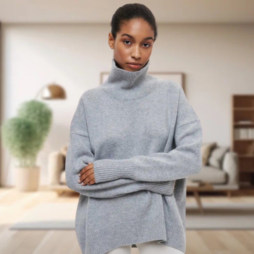 Knit Sweater – Turtleneck Style & Soft Feel for Warmth