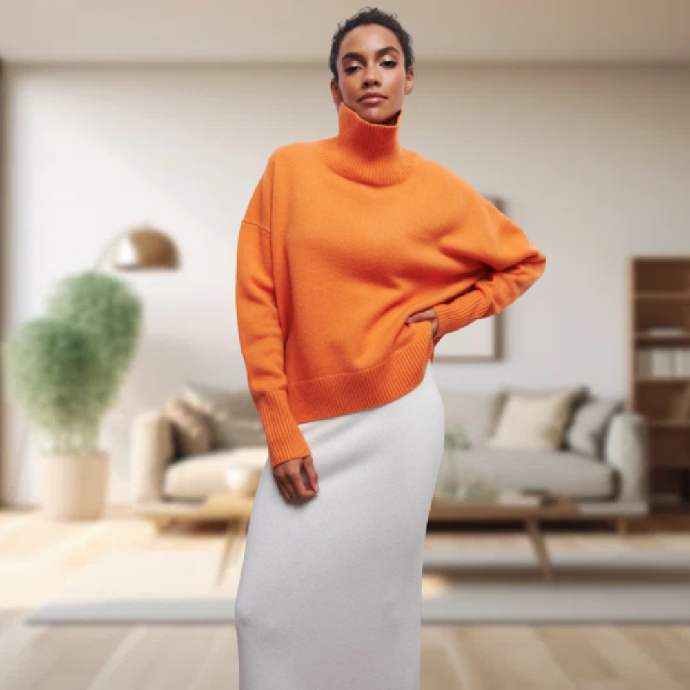 Knit Sweater – Turtleneck Style & Soft Feel for Warmth