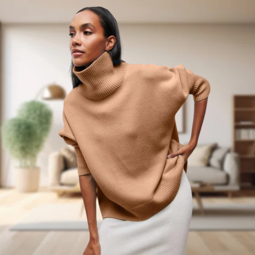 Knit Sweater – Turtleneck Style & Soft Feel for Warmth