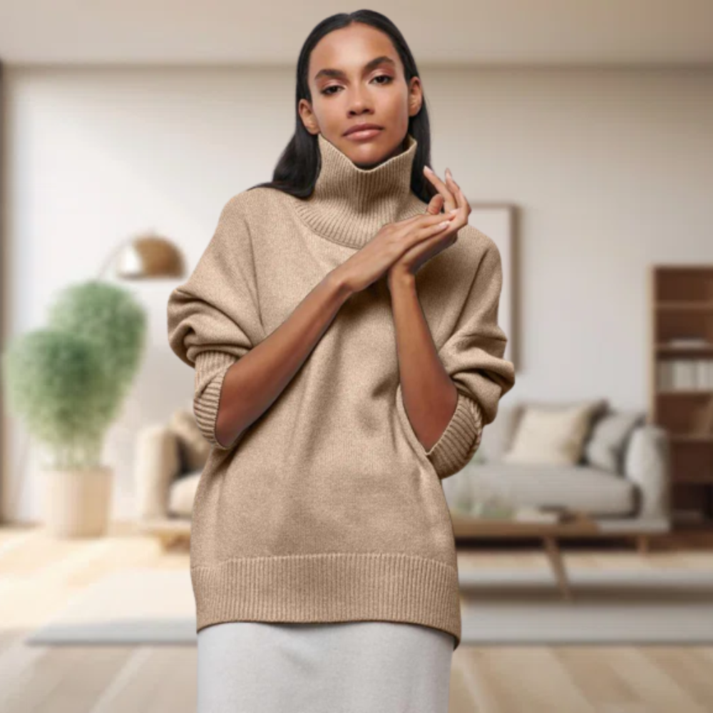 Knit Sweater – Turtleneck Style & Soft Feel for Warmth