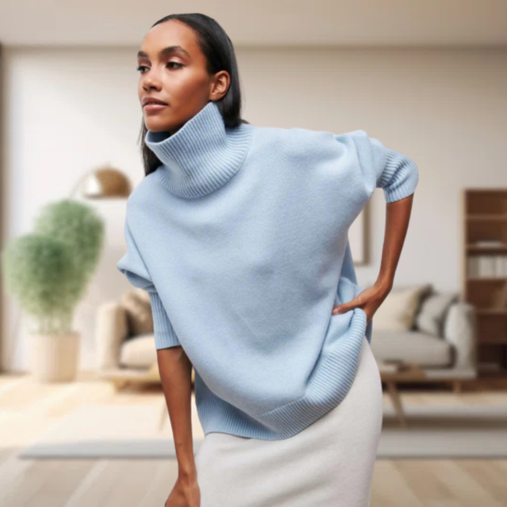 Knit Sweater – Turtleneck Style & Soft Feel for Warmth