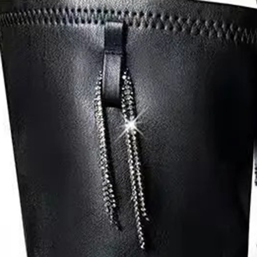 Lined Over-the-Knee Boots – Elastic Fit & Side Zipper Access