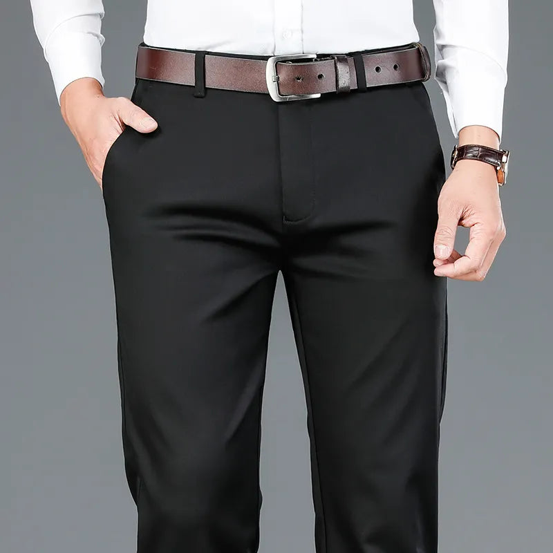 Casual Fit Trousers – Cotton-Spandex Blend & Flexible Shape