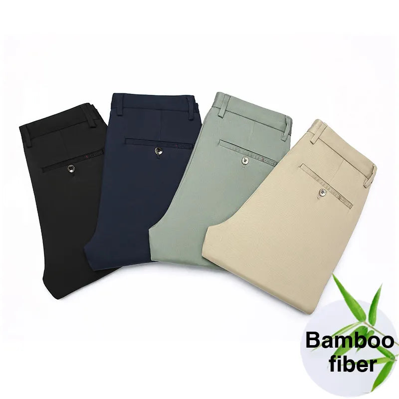 Casual Fit Trousers – Cotton-Spandex Blend & Flexible Shape