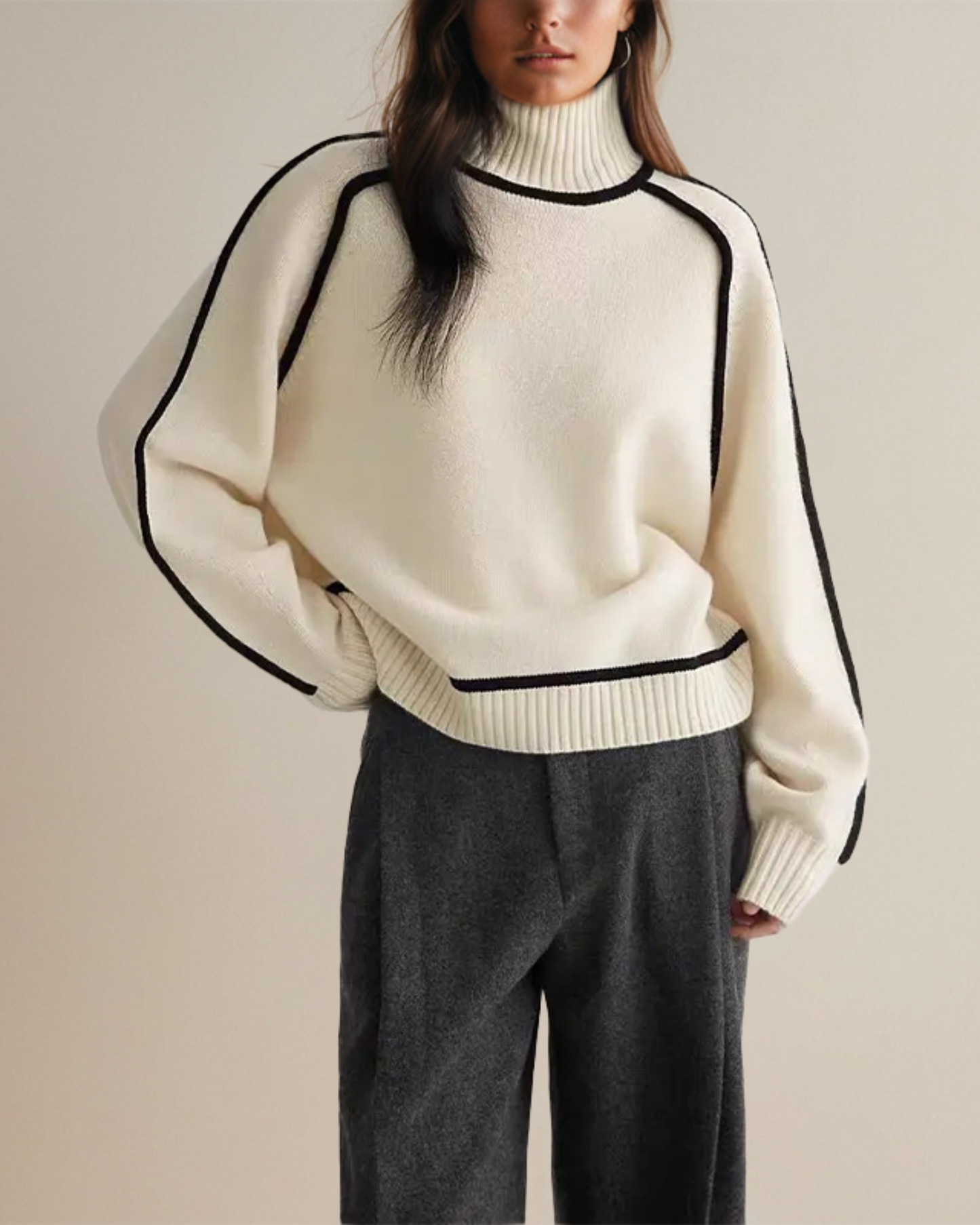 Turtleneck pullover relaxed fit