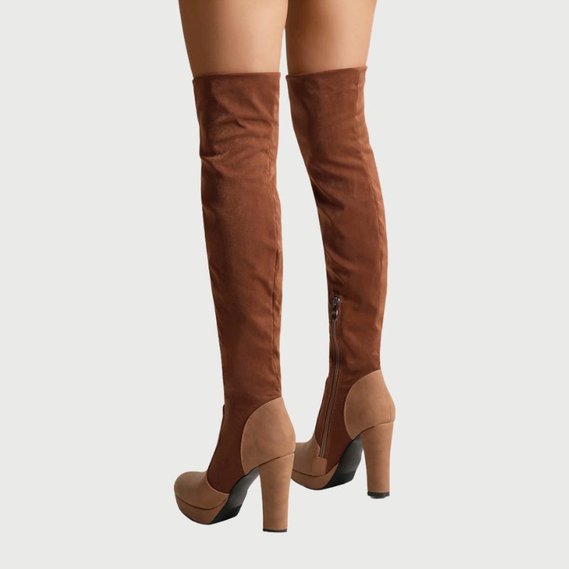 Stylish Over-the-Knee Boots with a Sturdy Block Heel