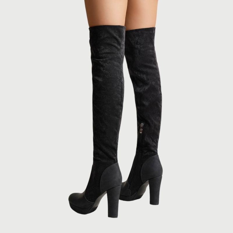 Stylish Over-the-Knee Boots with a Sturdy Block Heel