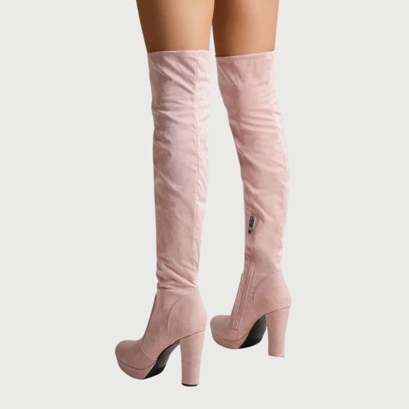 Stylish Over-the-Knee Boots with a Sturdy Block Heel