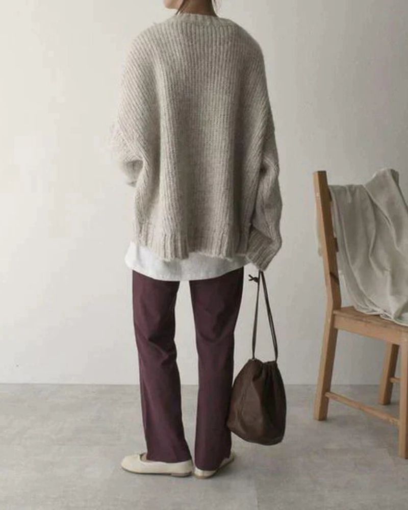 Oversized Sweater with Front Pocket