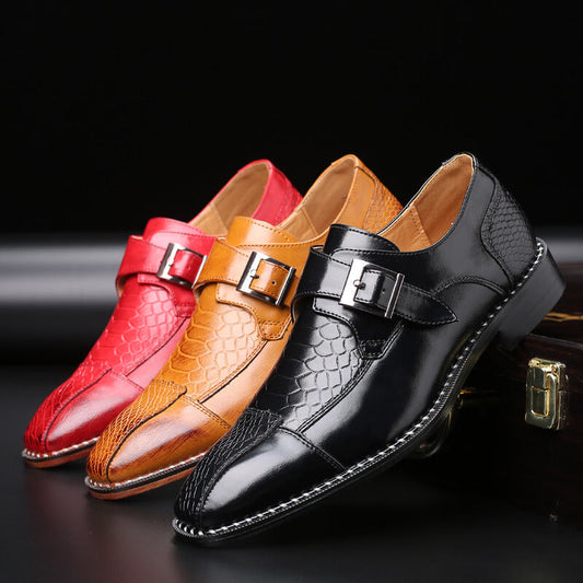 Elegant Business Shoes with Crocodile Pattern