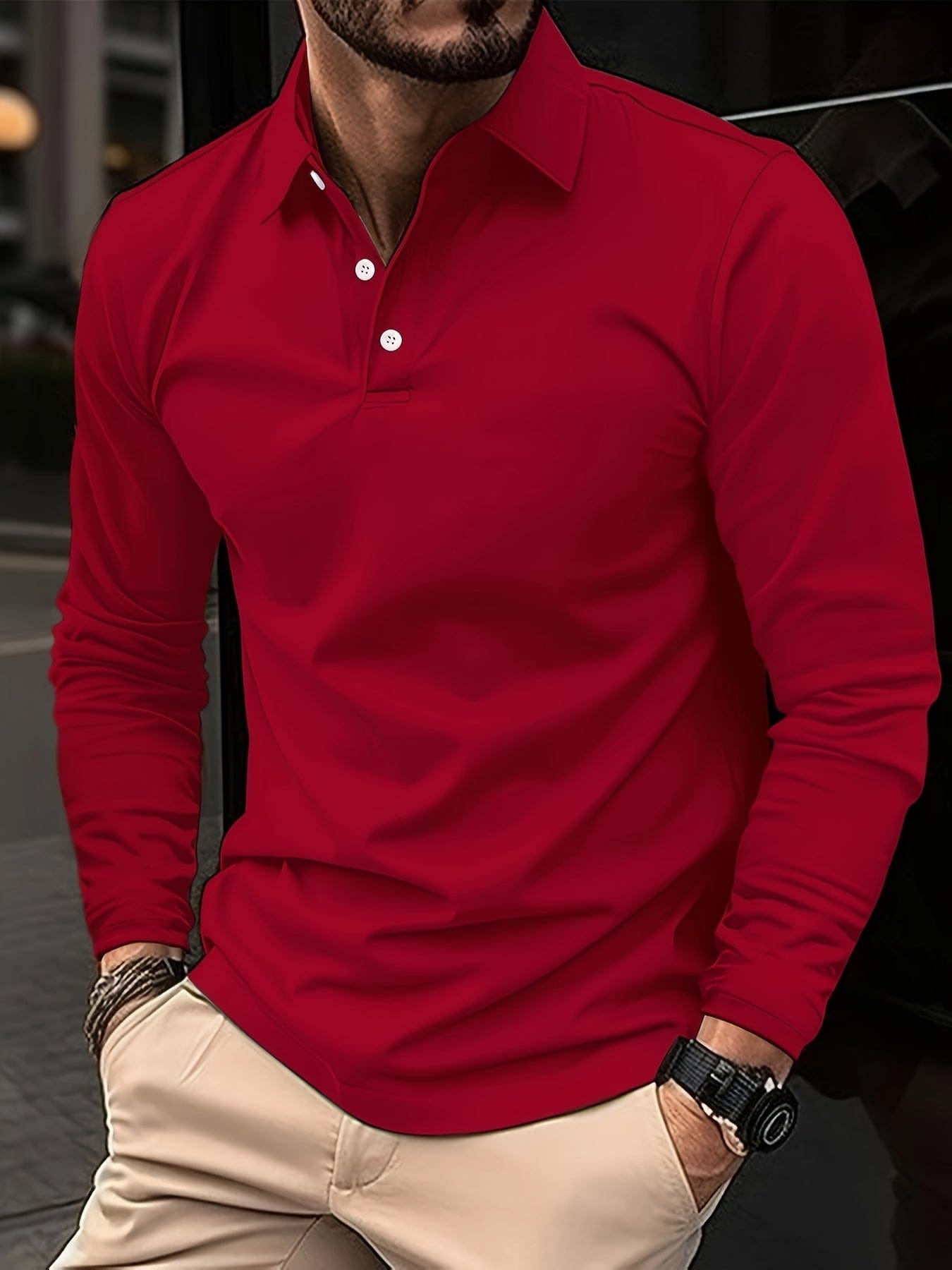 Long-Sleeve Polo Shirt