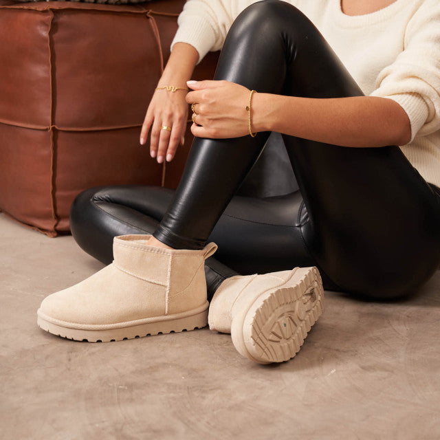 Beige Ankle Boots