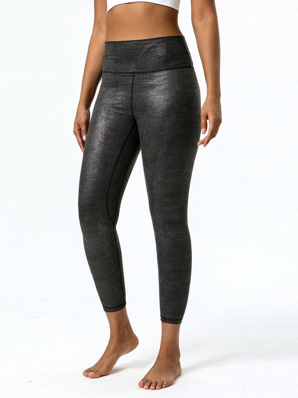 High-Stretch Yoga Pants – Textured Finish & Flexible Movement