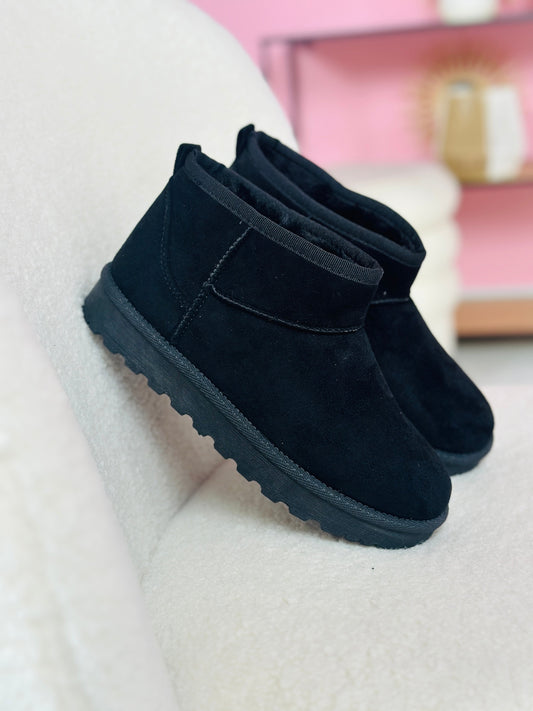 Lined Black Ankle Boots