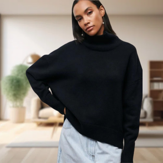 Knit Sweater – Turtleneck Style & Soft Feel for Warmth