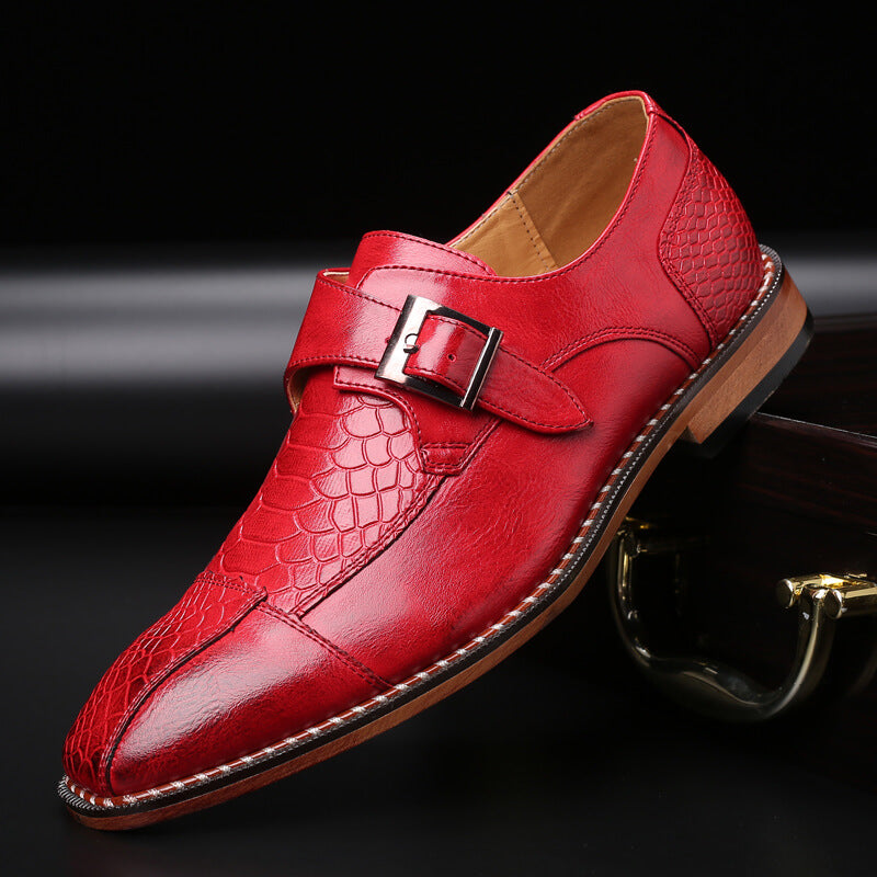 Elegant Business Shoes with Crocodile Pattern