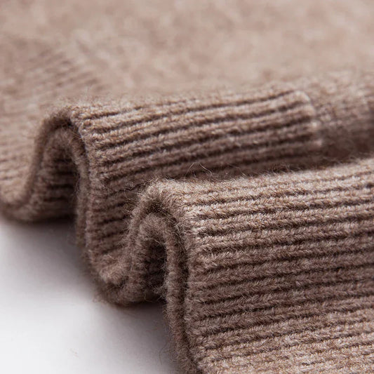 Luxurious-Wool ,half-zip Sweater