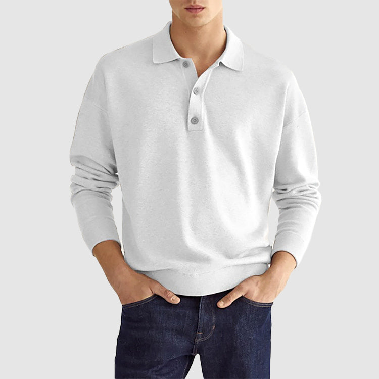 Long-Sleeve Polo Top