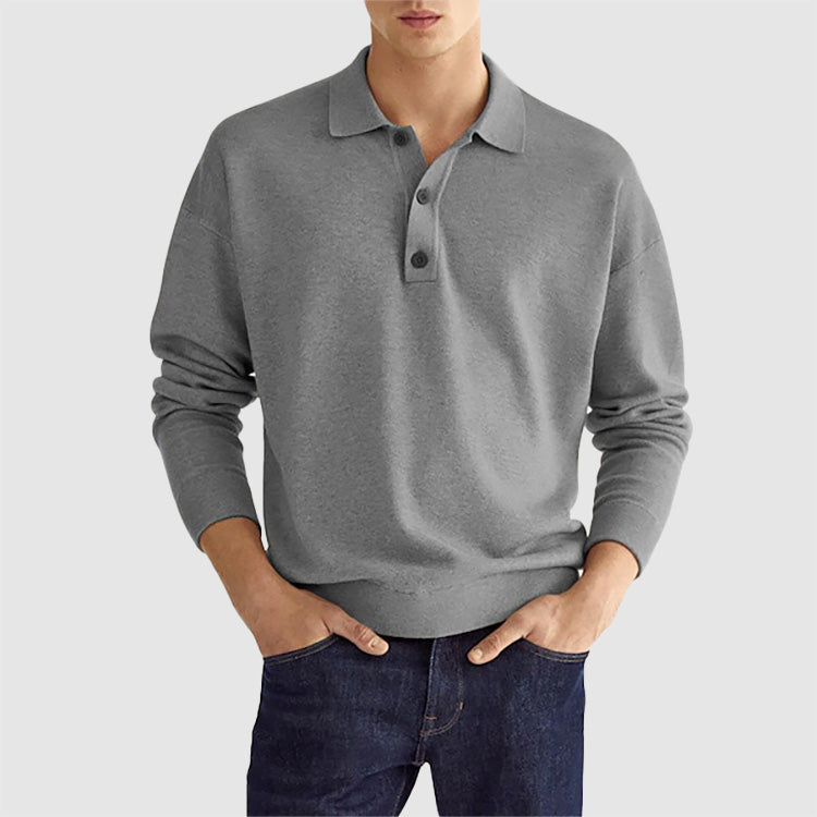 Long-Sleeve Polo Top