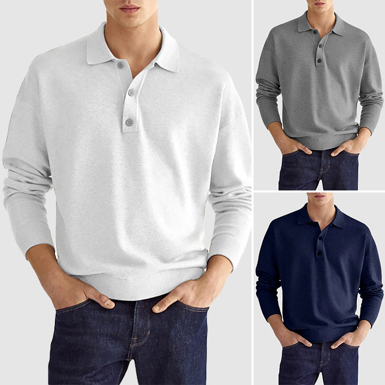 Long-Sleeve Polo Top