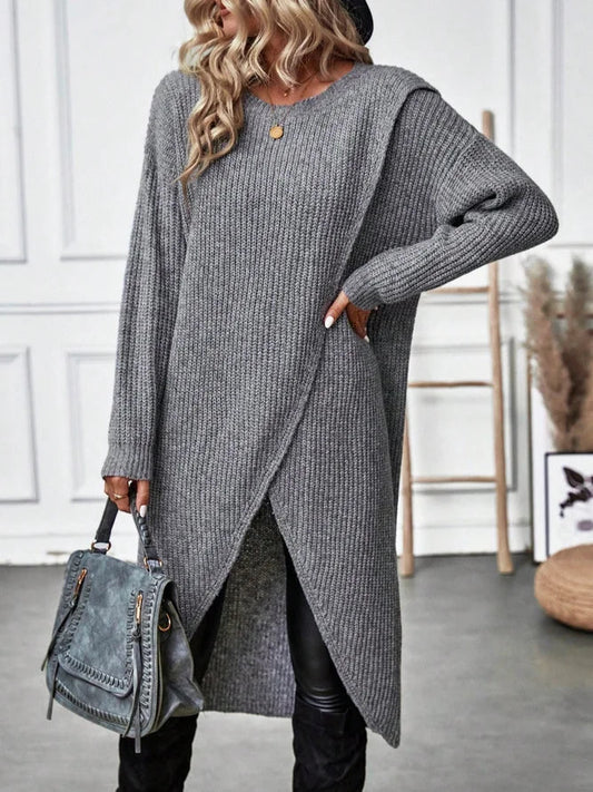 Comfortable Solid-Colored Sweater