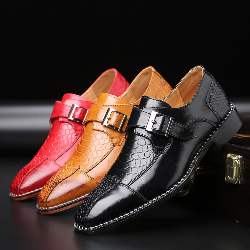 Business Shoes – Crocodile Pattern & Glossy Finish