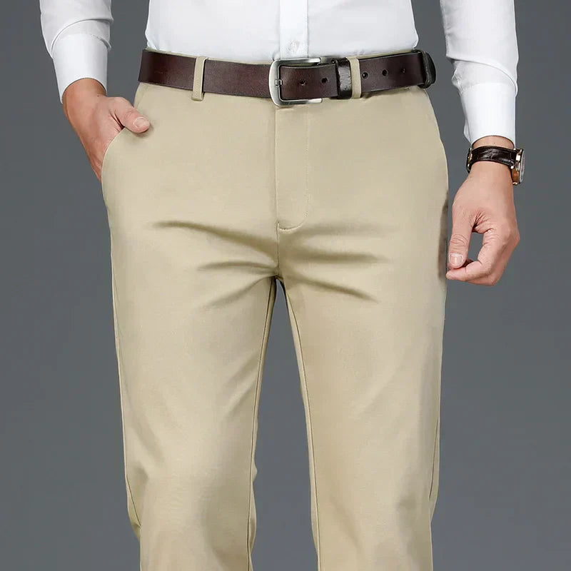 Casual Fit Trousers – Cotton-Spandex Blend & Flexible Shape