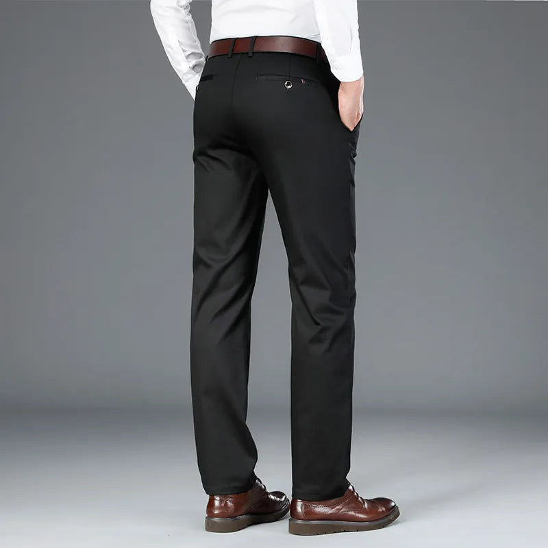 Casual Fit Trousers – Cotton-Spandex Blend & Flexible Shape