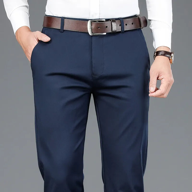 Casual Fit Trousers – Cotton-Spandex Blend & Flexible Shape