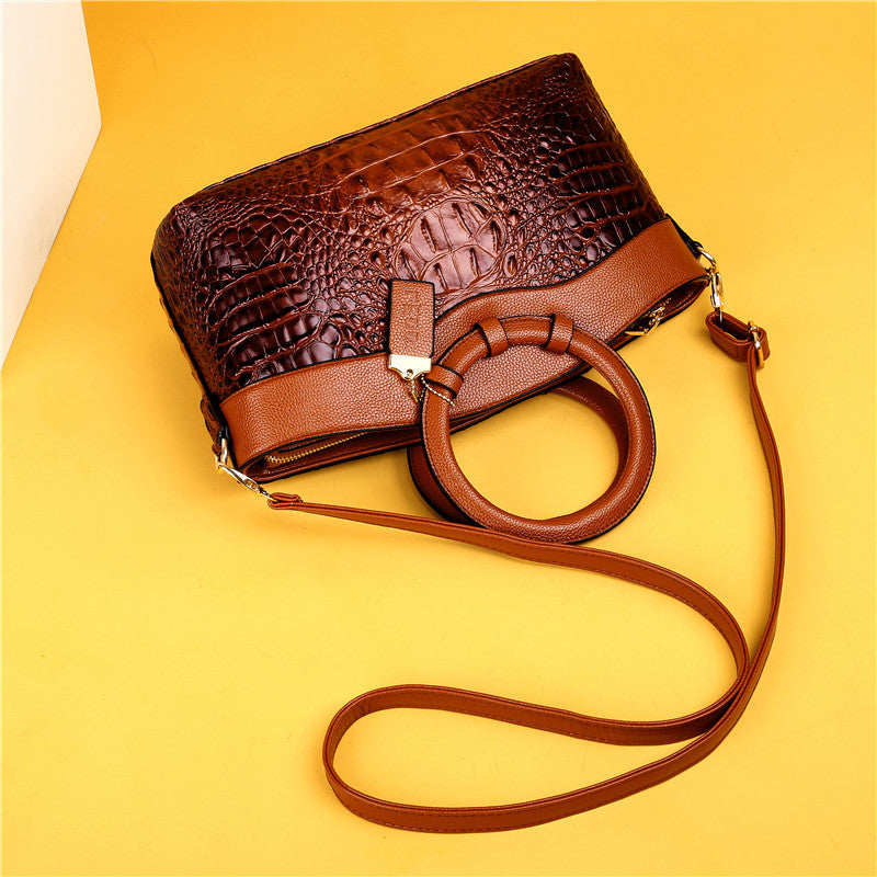 Shoulder Bag with Rounded Handle